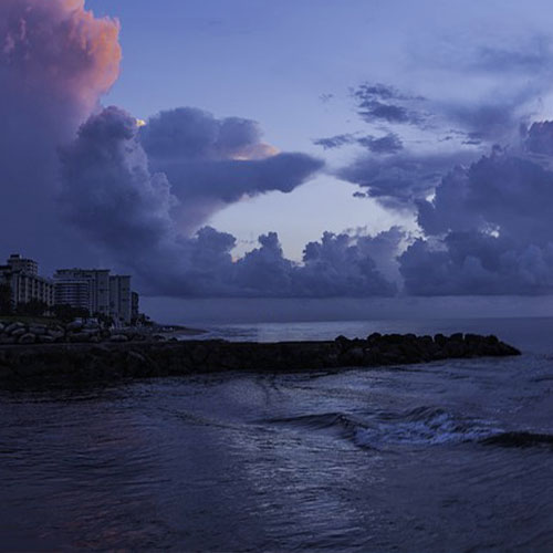 sunrise at Boca Rotan Florida coastline